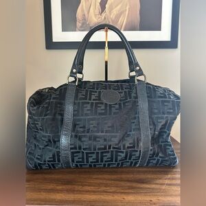 Fendi Zucca Canvas + Calf Leather Overnight Bag​